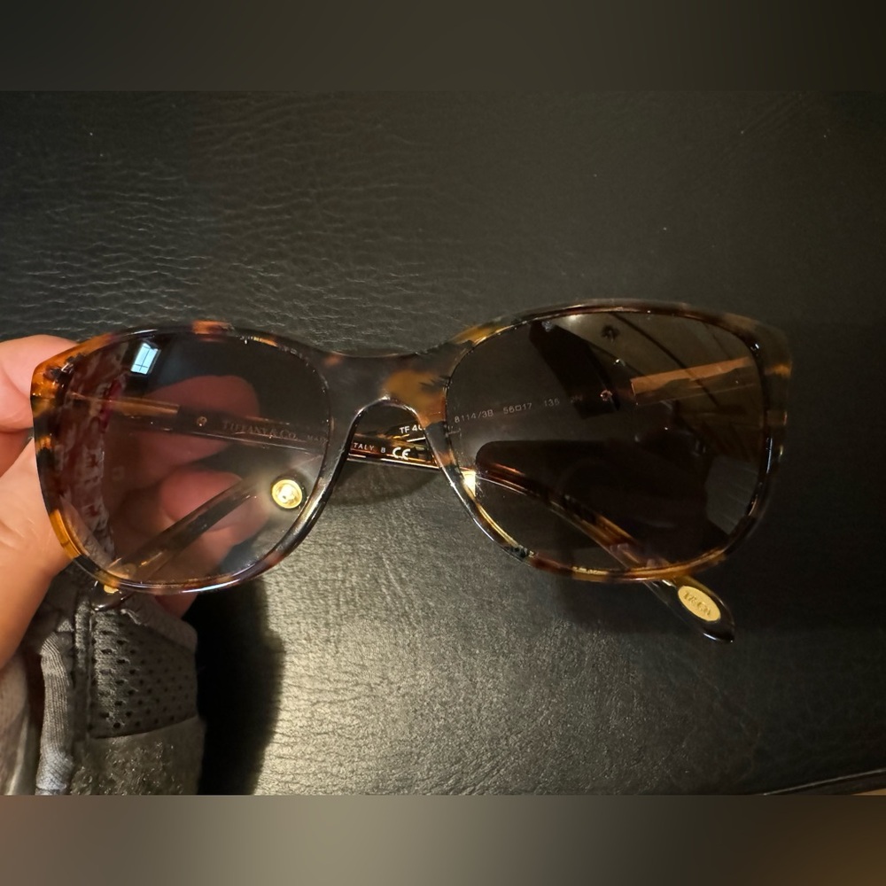 Tiffany & Co. Tortoise Shell Sunglasses with case and new microfiber cloth etc..